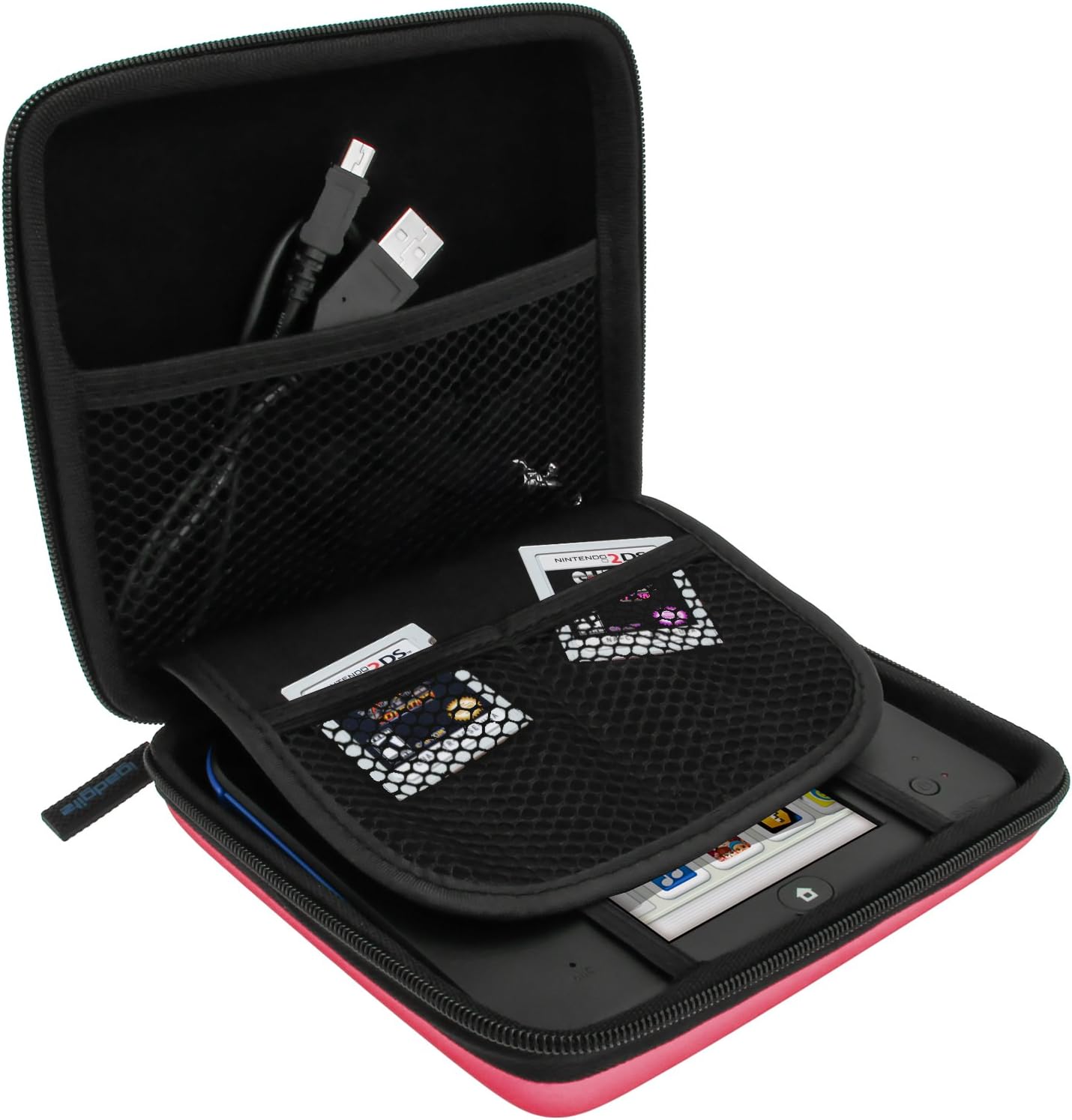 iGadgitz U2705 - EVA Hard Case Cover Compatible with Nintendo 2DS - Pink