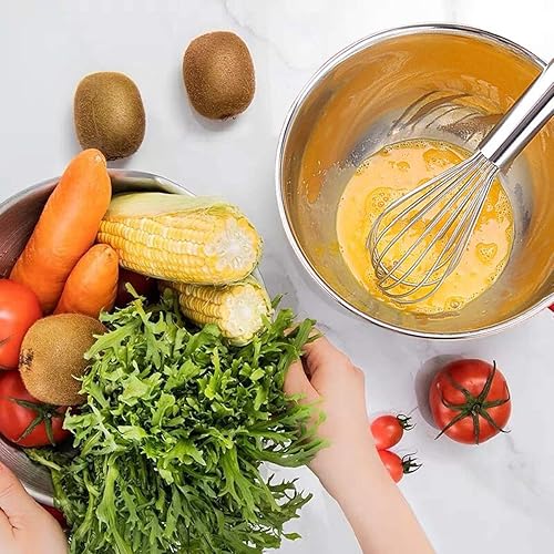 Miniatura 7 de Umite Chef, 6 cuencos para mezclar con tapas herméticas, cuencos de almacenamiento de metal de acero inoxidable de Umite Chef, parte inferior