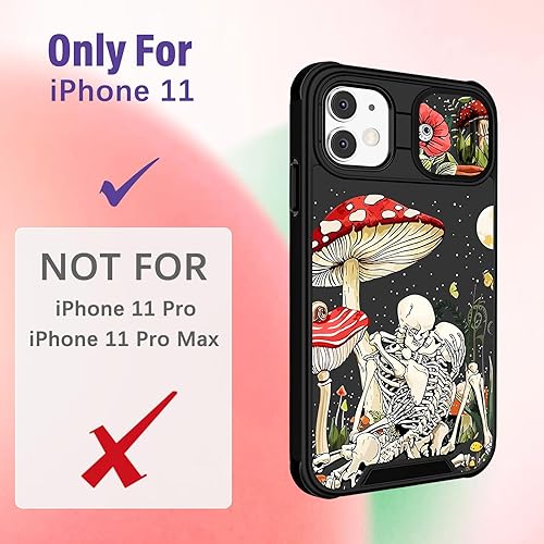 Miniatura 2 de Funda 2 en 1 para iPhone 12 Pro Max para mujer, linda funda de teléfono para niñas, diseño gótico de calavera y esqueleto, divertido, espeluznante,