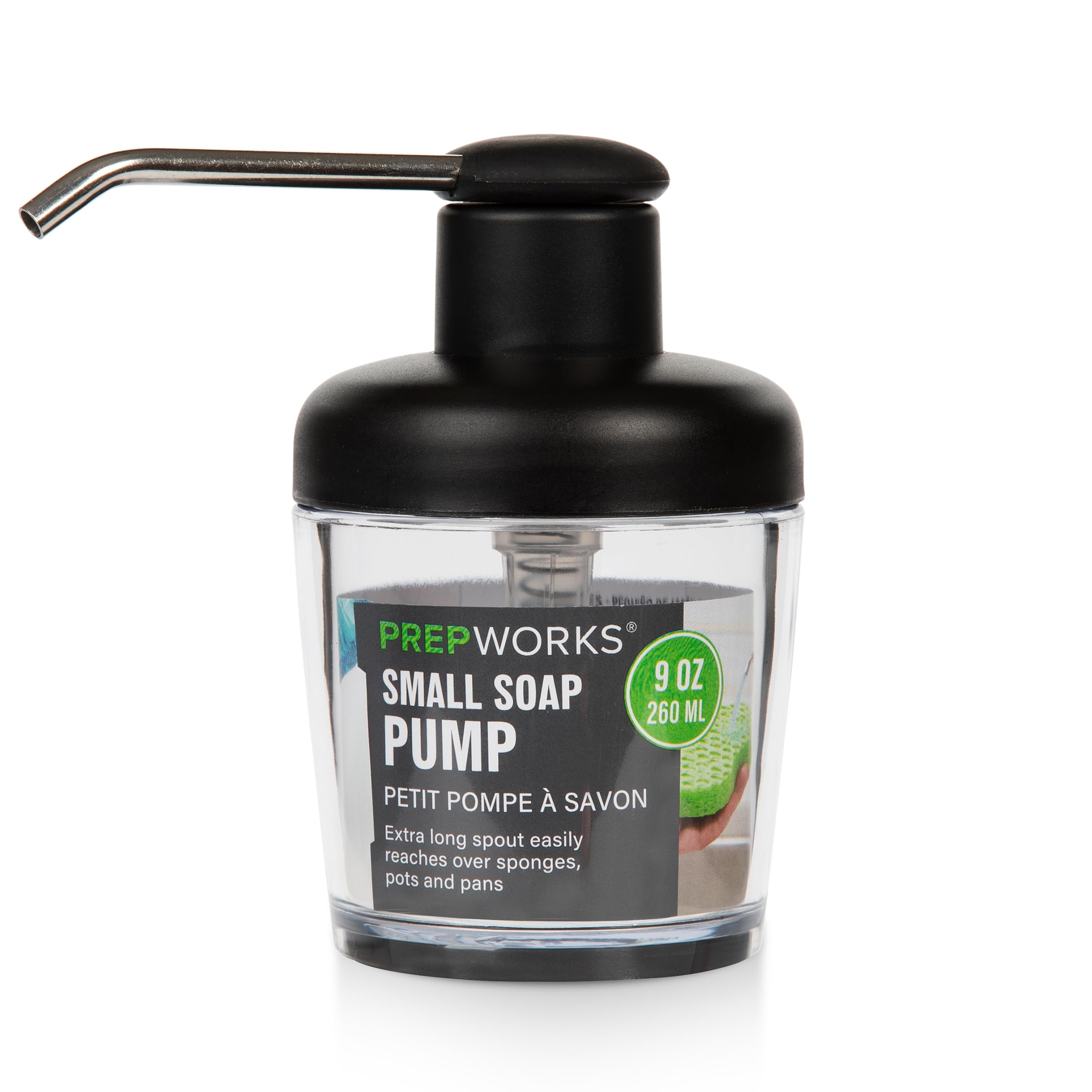 Prepworks from Progressive Soap Pump Bomba de jabón-9 oz, Acero Inoxidable, Multicolor