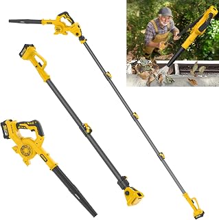 2-in-1 Cordless Pole Leaf Blower Kit ,2*4.0Ah Batteries for Gutter Cleaning