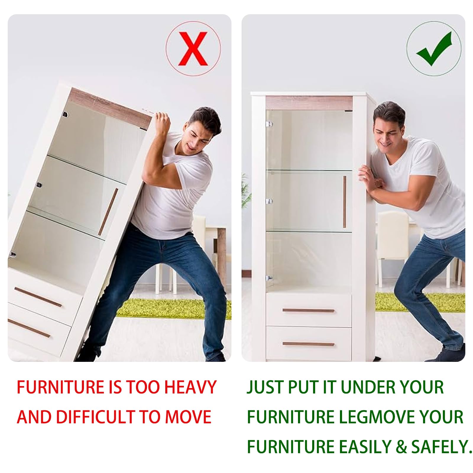 8 Scivoli In Feltro 9cm Per Mobili - Riutilizzabili, Protezione Pavimenti - Foto 12