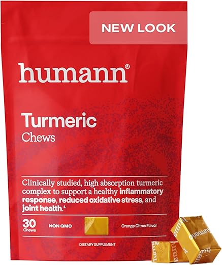 humanN Turmeric Curcumin Chews Supplement – High Absorption Turmeric – Orange Citrus Flavor – from The Makers of SuperBeets, Joint Health, 30 Count