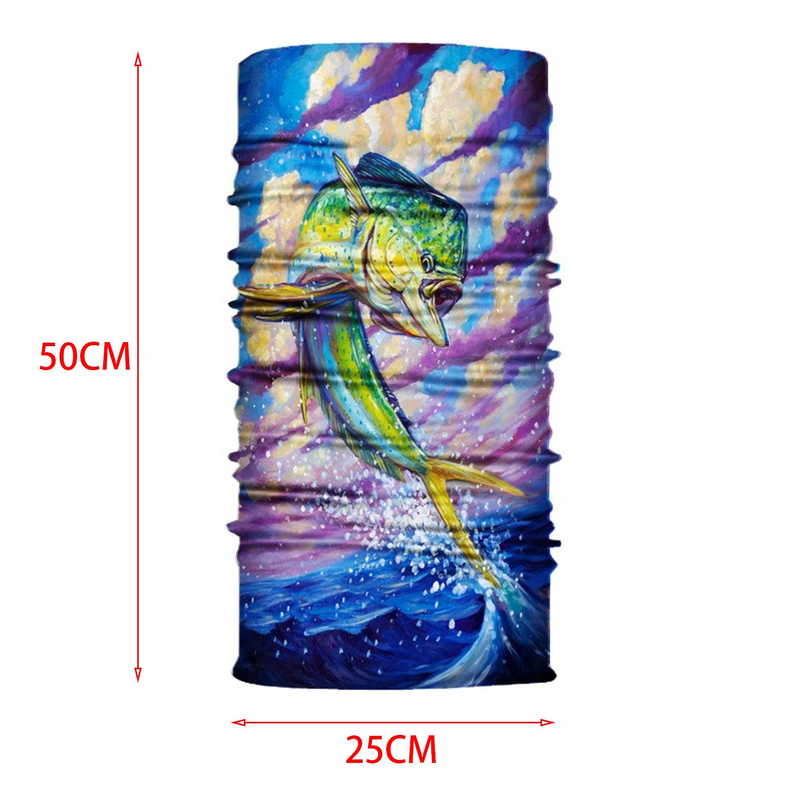 10PCS Männer Frauen Multifunktionales Kopfbedeckungsset, Ocean Theme 3D Sturmhaube Stirnband Bandana Tube Scarf Headwrap,Outdoor Sports Nahtlose Magische Kopfbedeckung (D(10 Stück)