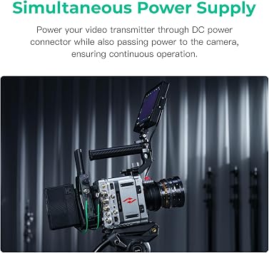 Accsoon V-Mount Battery Plate DC Power Supply for CineView Master 4K, V-Lock Battery Adapter for DSLR Camera, ENG Cameras, Mirrorless Cameras, CineView 2 SDI Wireless Video Transmission System