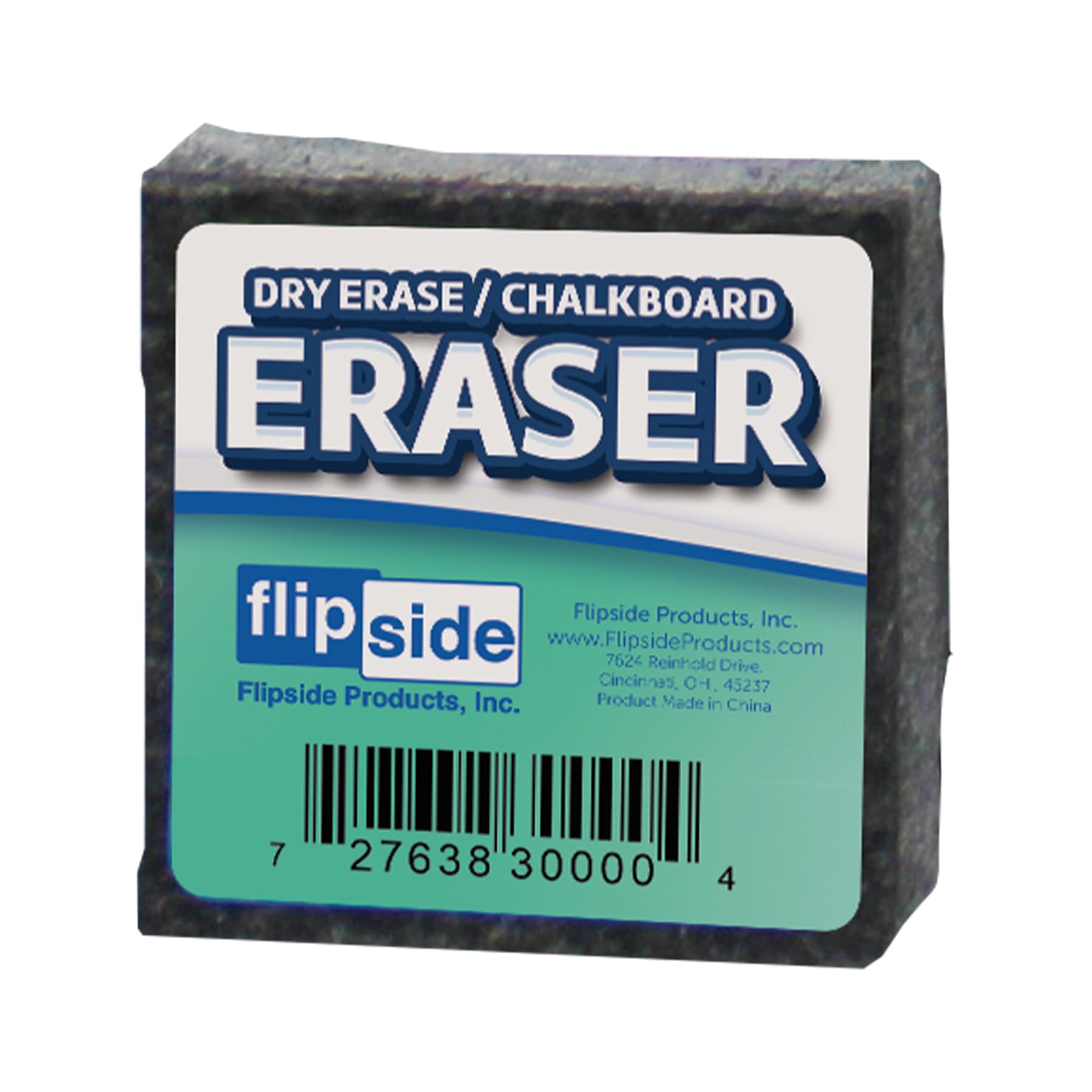 Flipside 30009 - Set di gomme da cancellare a gesso e a secco, 5 x 5 cm, colore grigio scuro (confezione da 12)