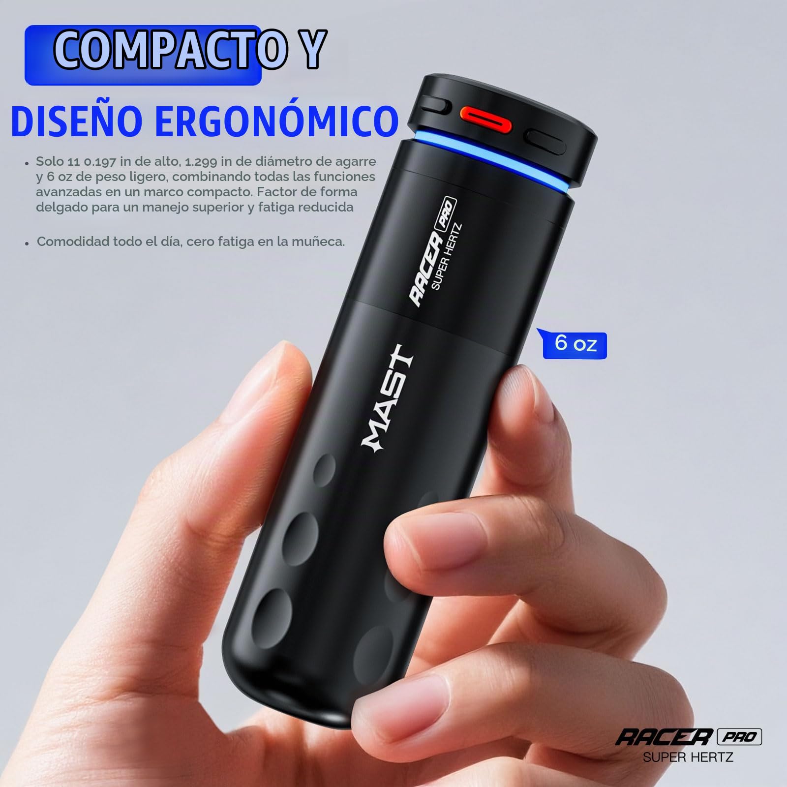 Amazon.com: Mast Tattoo Racer Pro - Máquina inalámbrica de PMU