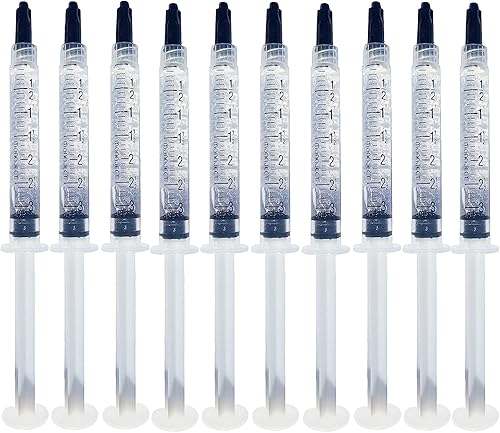 Bright White Smiles - Kit de Recarga de Gel Blanqueador Dental - 10 Tubos 44% Peróxido de Carbamida Fórmula Blanqueadora Dental