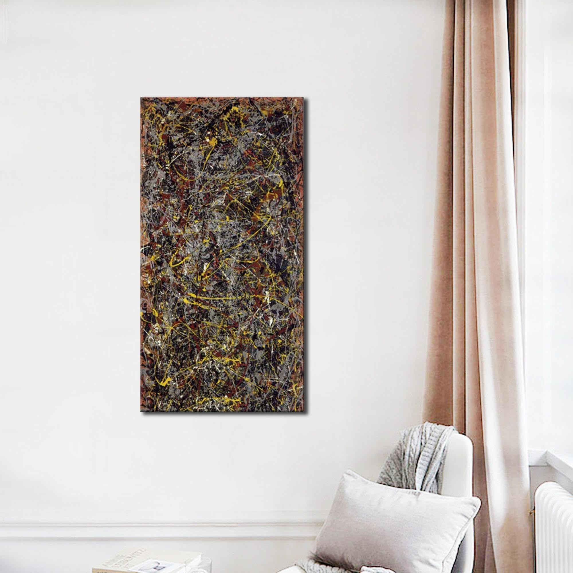 GJRYHXT Jackson Pollock Framed Wall Painting: No.5 1948 Famous
