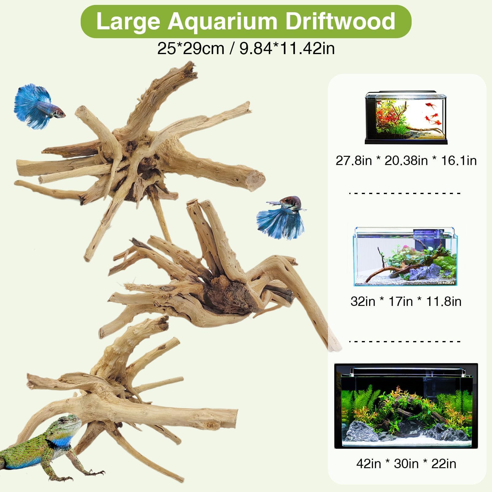 Amazon | Tfwadmx 水族館流木、7-11インチ スパイダーウッド シンク