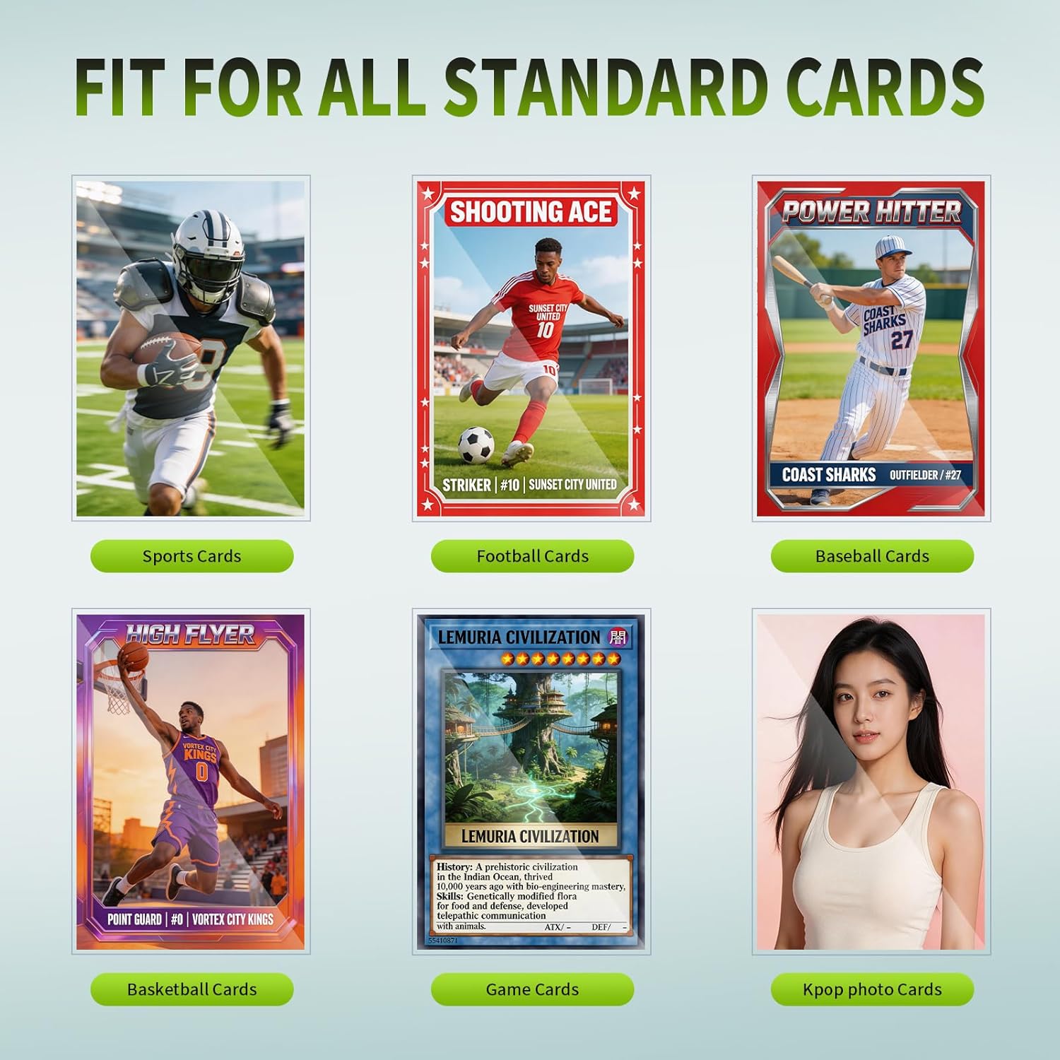 5000 Counts Card Sleeves for Trading Cards, Soft Penny Sleeves Clear Baseball Card Protector Sleeve Perfect fit MTG, TCG, Baseball, Football, Game, Sports Cards