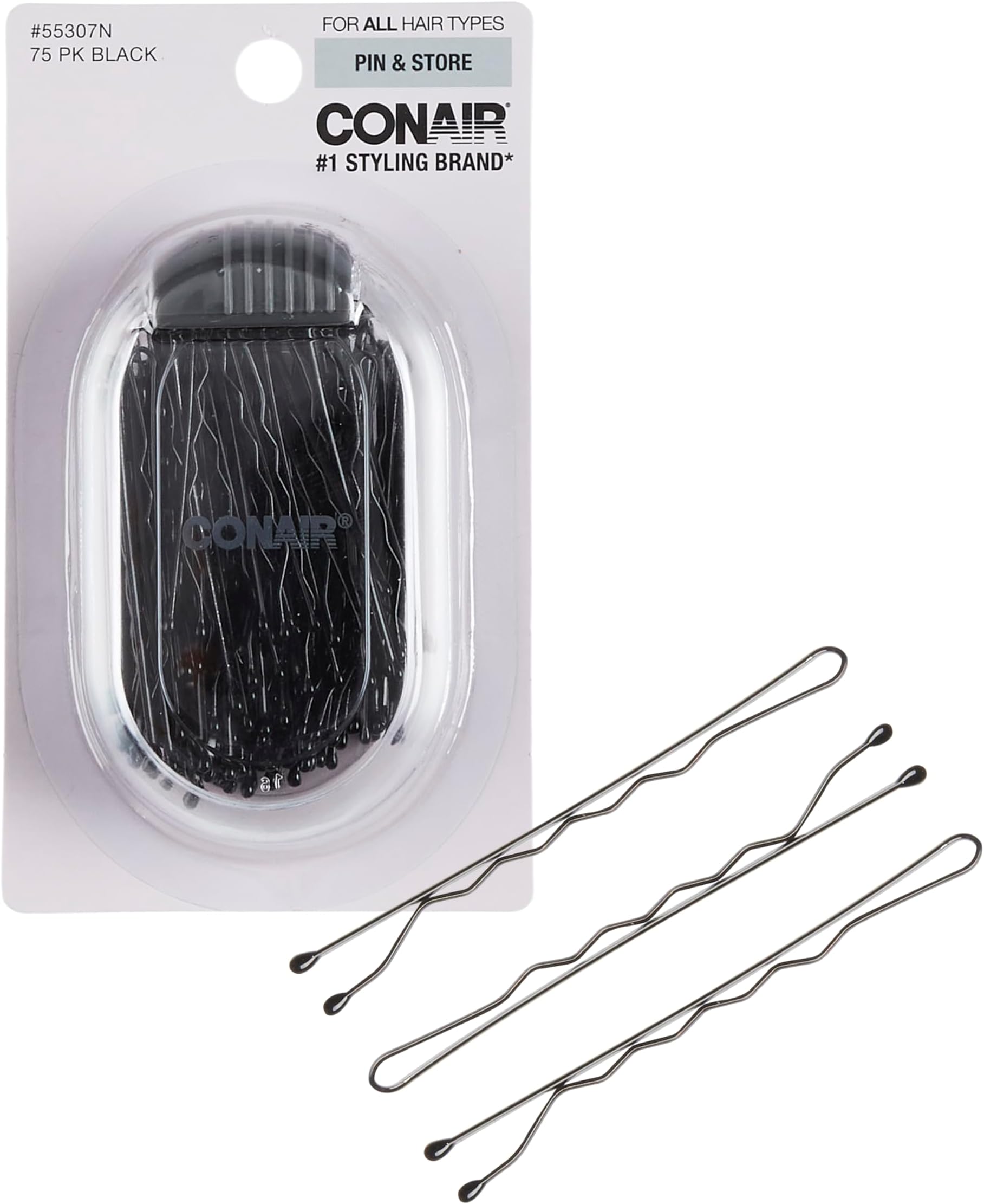 Conair Color Match Bobby Pins, Black