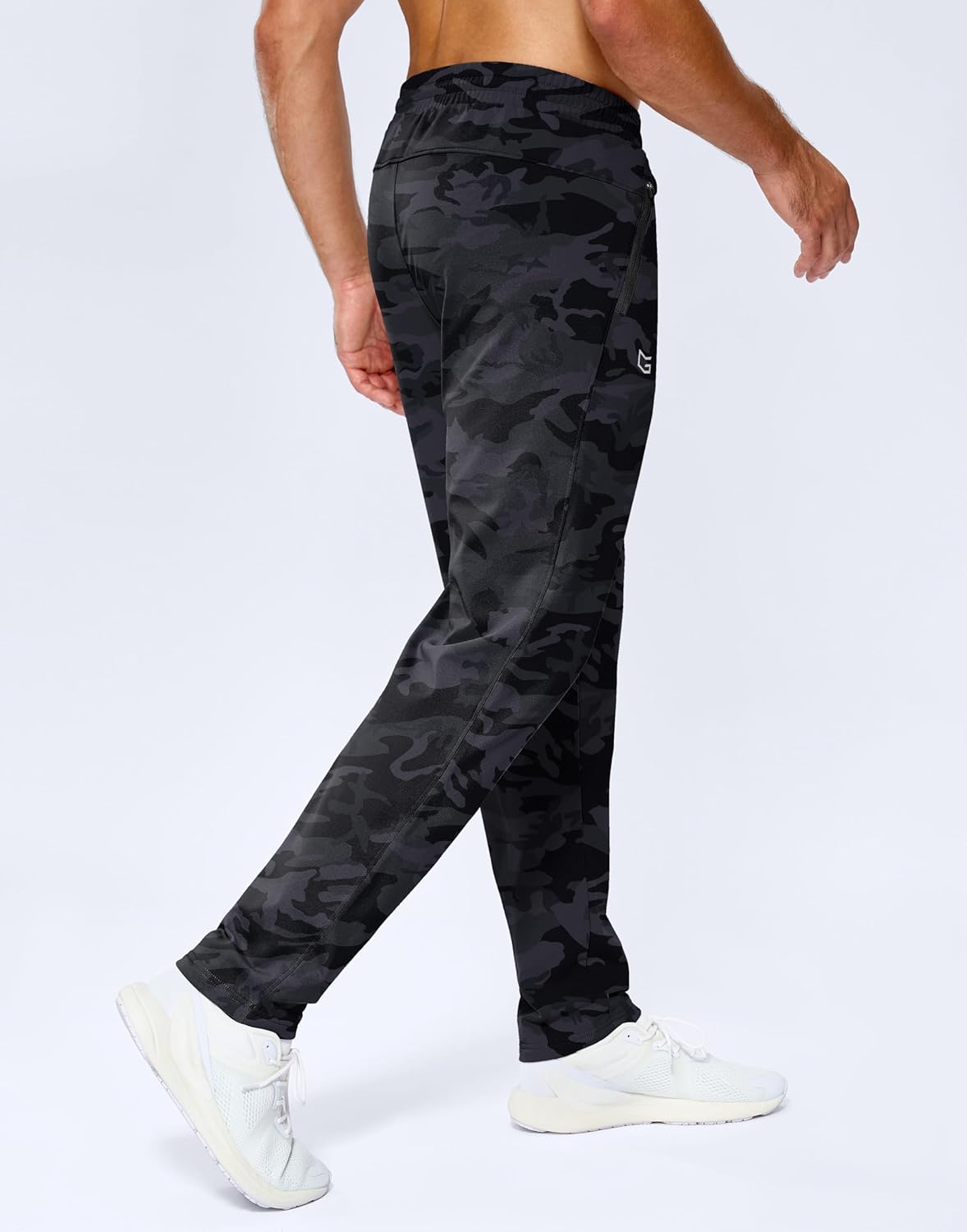 Men's Fleece Lined Winter Pants 32"/34"/36" Inseam Tall Sweatpants with Zipper Pockets Warm Athletic Joggers Men - Image 4