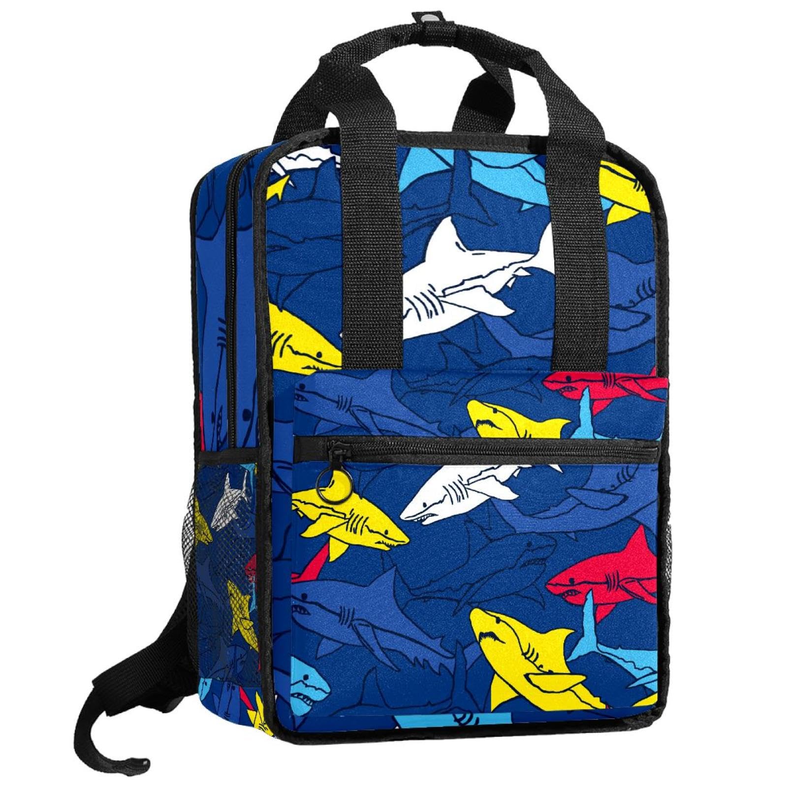 Sac à dos garçons motif requin océan multicolore 35cm - 8