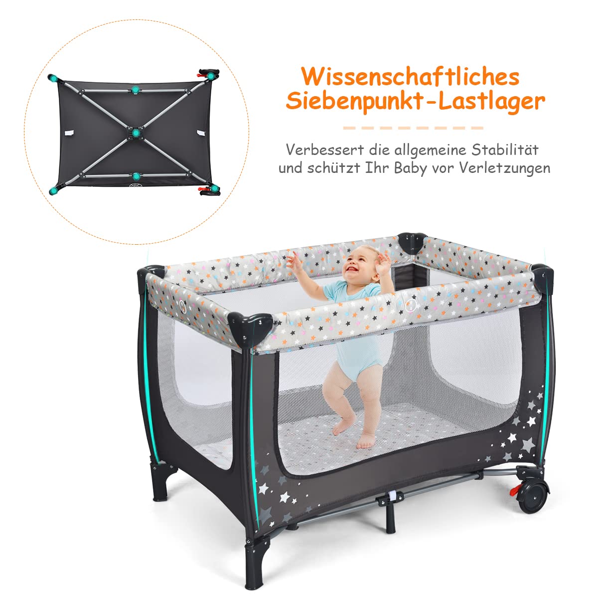 Costway Foldable Baby Stroller 2 in 1 Newborn Infant Netherlands