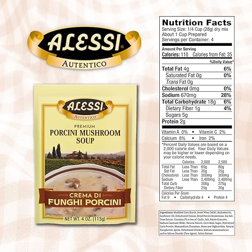 Miniatura 2 de Alessi Autentico - Sopas de alta calidad, sabores tradicionales, 6 onzas (hongo orcini, paquete de 6)