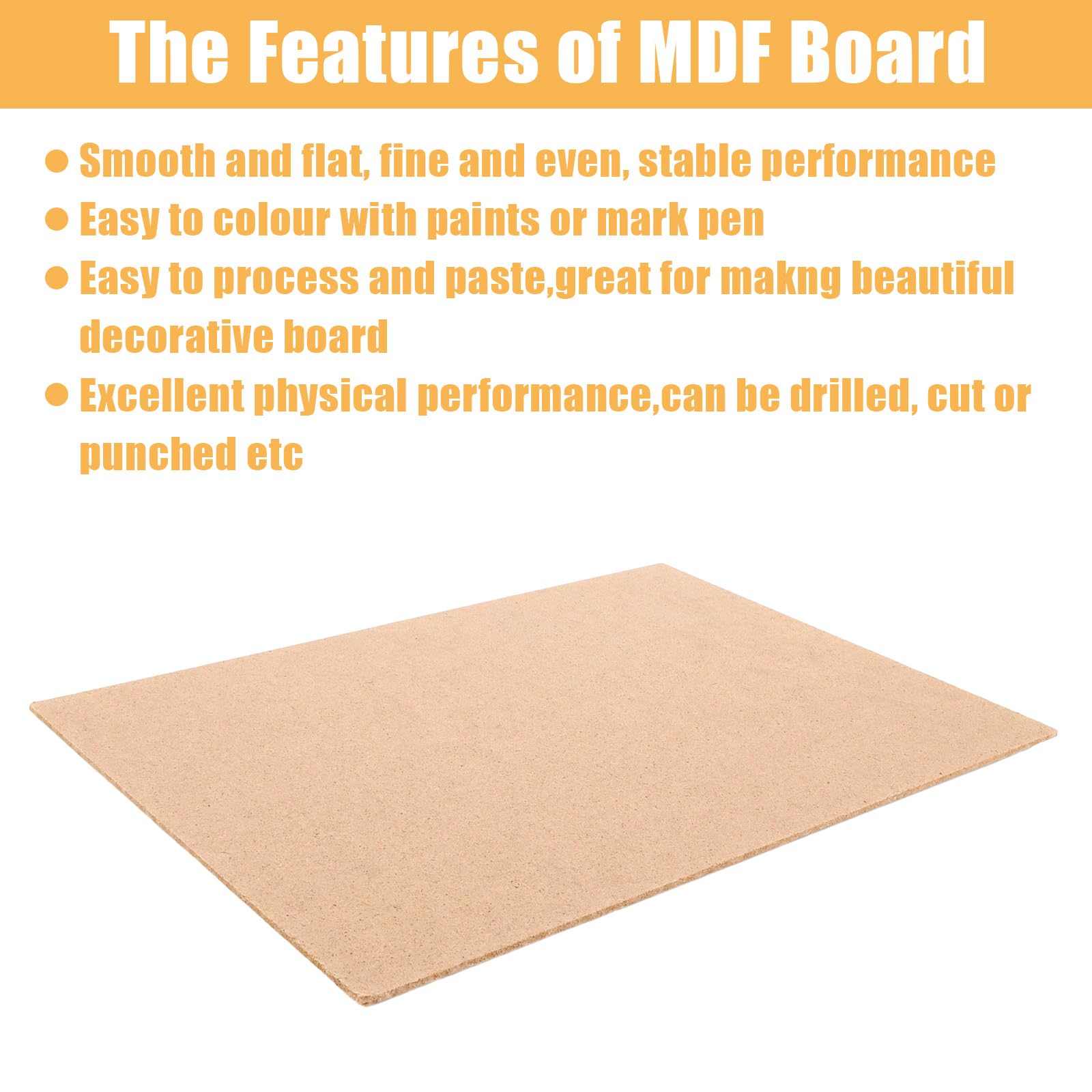 16 pannelli in legno MDF A4 per fai da te, 297 x 210 x 2,3 mm, pannelli in legno per incisione laser, pittura, modellazione, pirografia