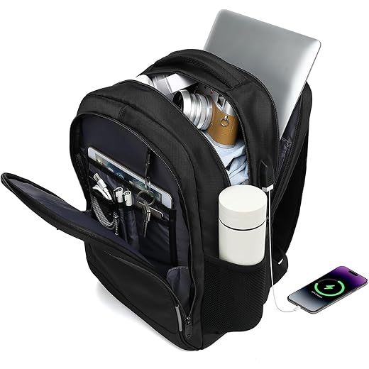 Mochila Grande para Notebook 17.3 Masculina Feminina,Mochila Backpack Executiva Antifurto, Reforçada, Saídas USB,Impermeável, Escolar, Faculdade, Trabalho,Viagem,Presente