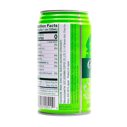 Miniatura 4 de UCC Bebida de té verde japonés, latas de 11.1 onzas, paquete de 24, sin azúcar, sin sabores ni colorantes artificiales, bebida enlatada refrescante,
