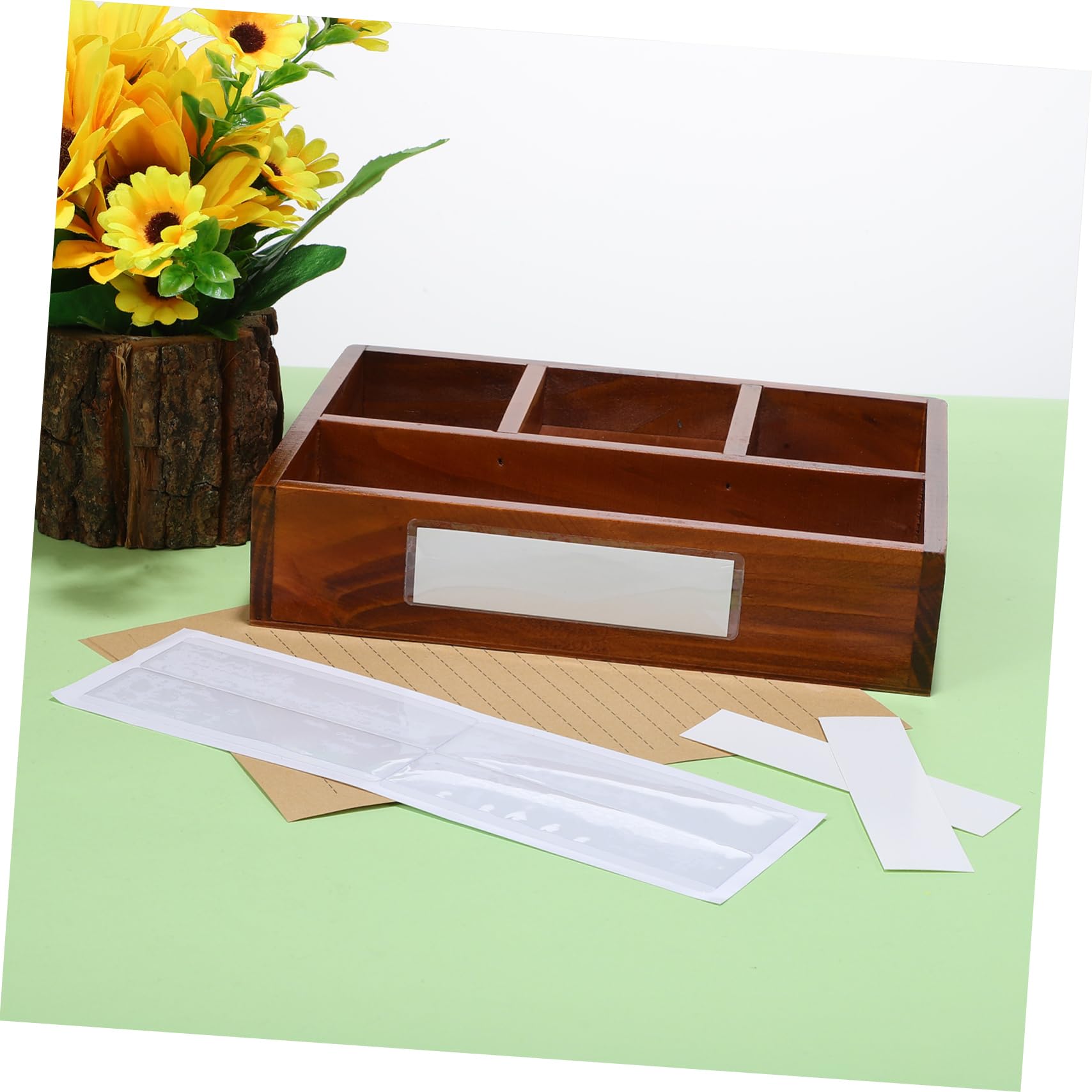 TEHAUX 3sätze Selbstklebende Etikettenhalter Mit Papier-einsätzen Transparent Für Archivierung Und Organisation Und Ordnern