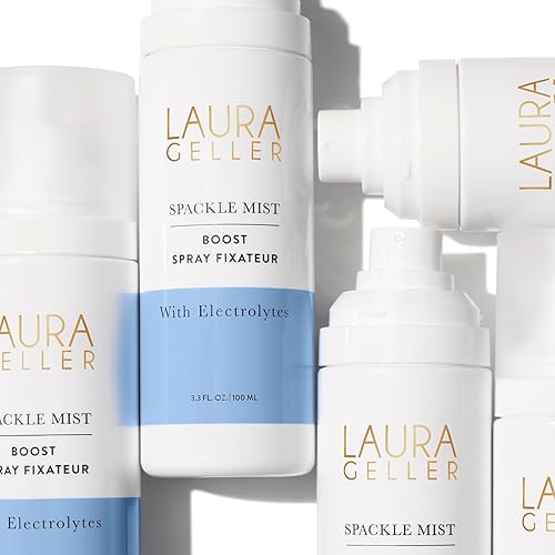 Miniatura 9 de LAURA GELLER NEW YORK Spray de ajuste de maquillaje Spackle Mist Boost con electrolitos - Spray fijador de maquillaje de larga duración con
