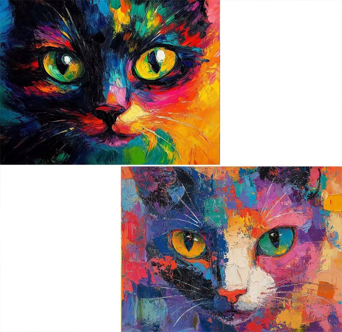 2-pak DIY kot diamentowy zestaw do malowania 110 x 80 cm L-2648