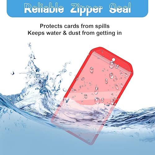 Miniatura 3 de Geyee Paquete de 6 soportes para licencia de pesca y caza, resistente al agua, fluorescente, naranja, con 6 pasadores de seguridad de bronce,