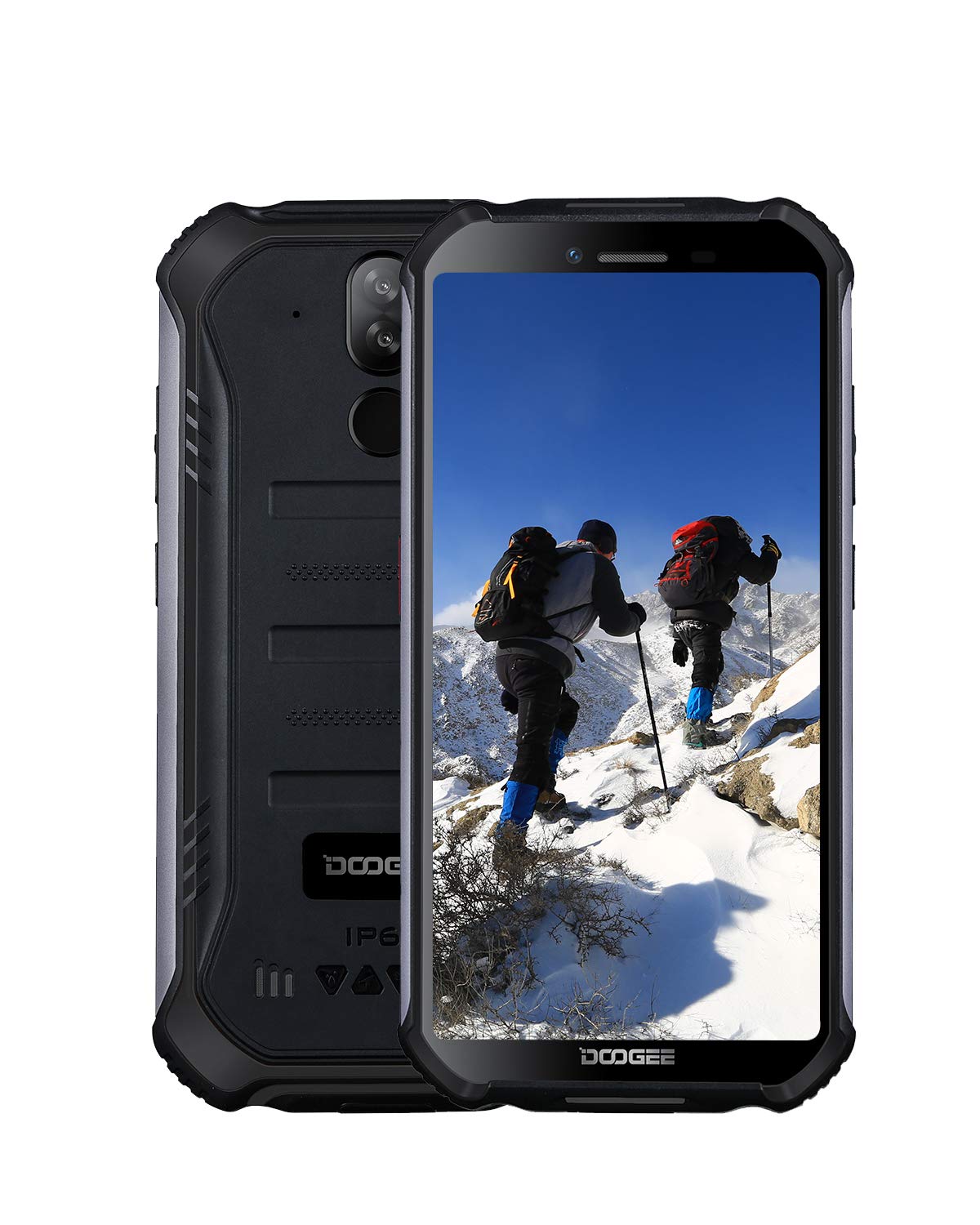 DOOGEE S40 Lite 3G Rugged Smartphone Android 9.0, Dual SIM Free Mobile Phones 2GB + 16GB 5.5 inch IP68/IP69K Waterproof, 4650mAh Quad-Core, 8MP+5MP Dual Rear Cameras, Fingerprint Face ID, Black