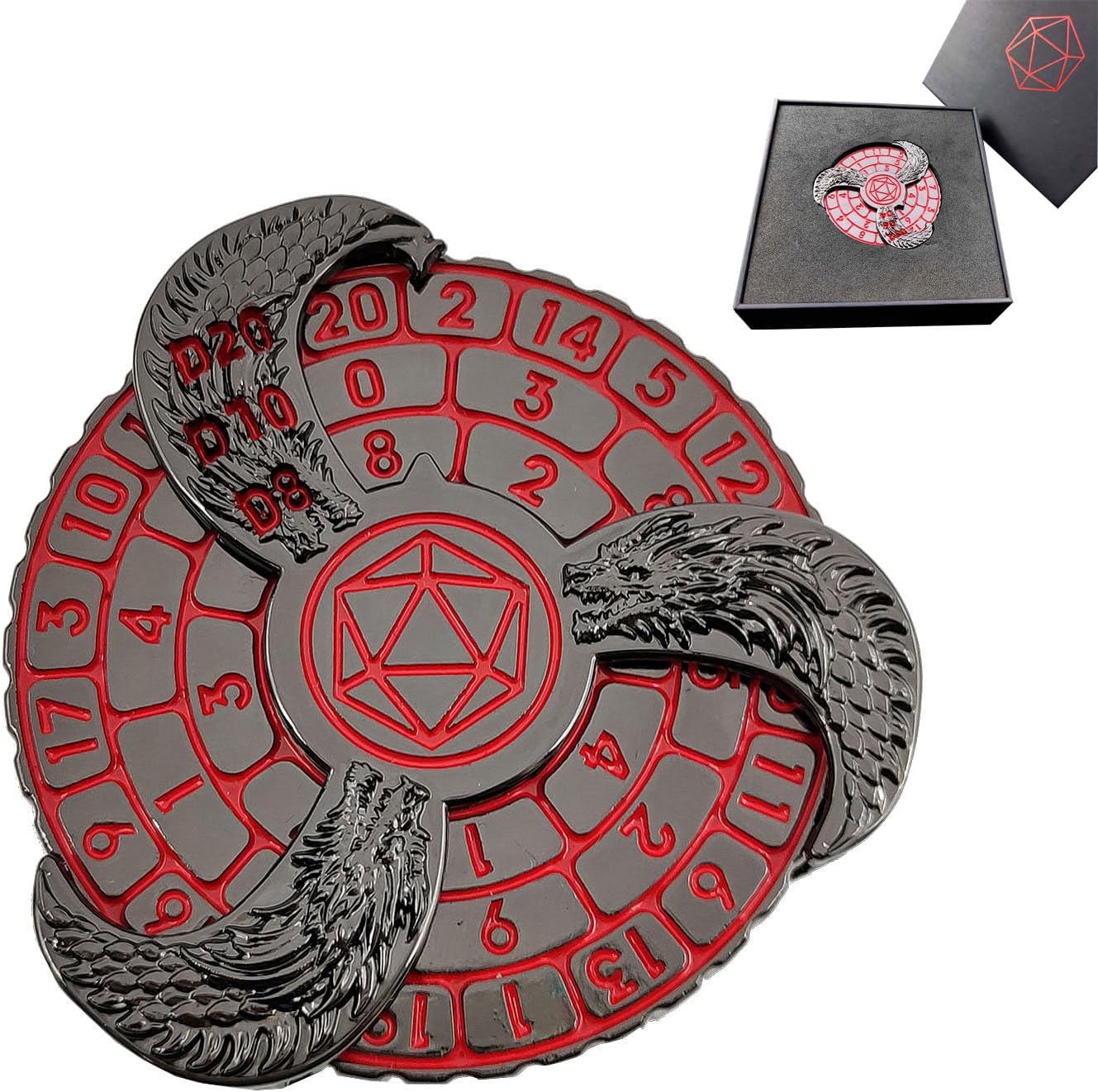 Unique DND Roulette Dice Spinner D20 Dungeons and Dragons