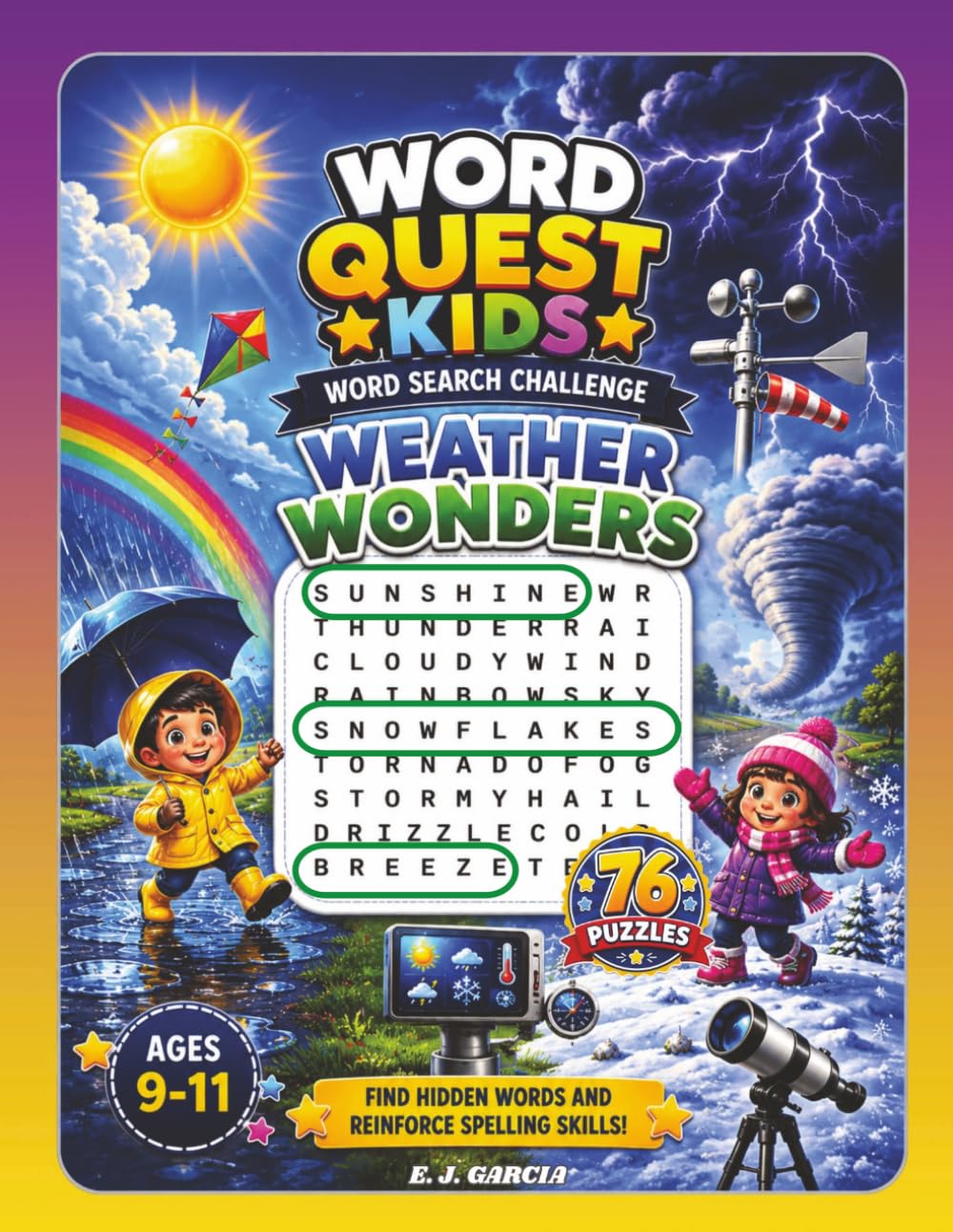 Word Quest Kids: Weather Wonders: A Fun Word Search Challenge for Ages 9–11 (Word Quest Kids: Explore & Discover)