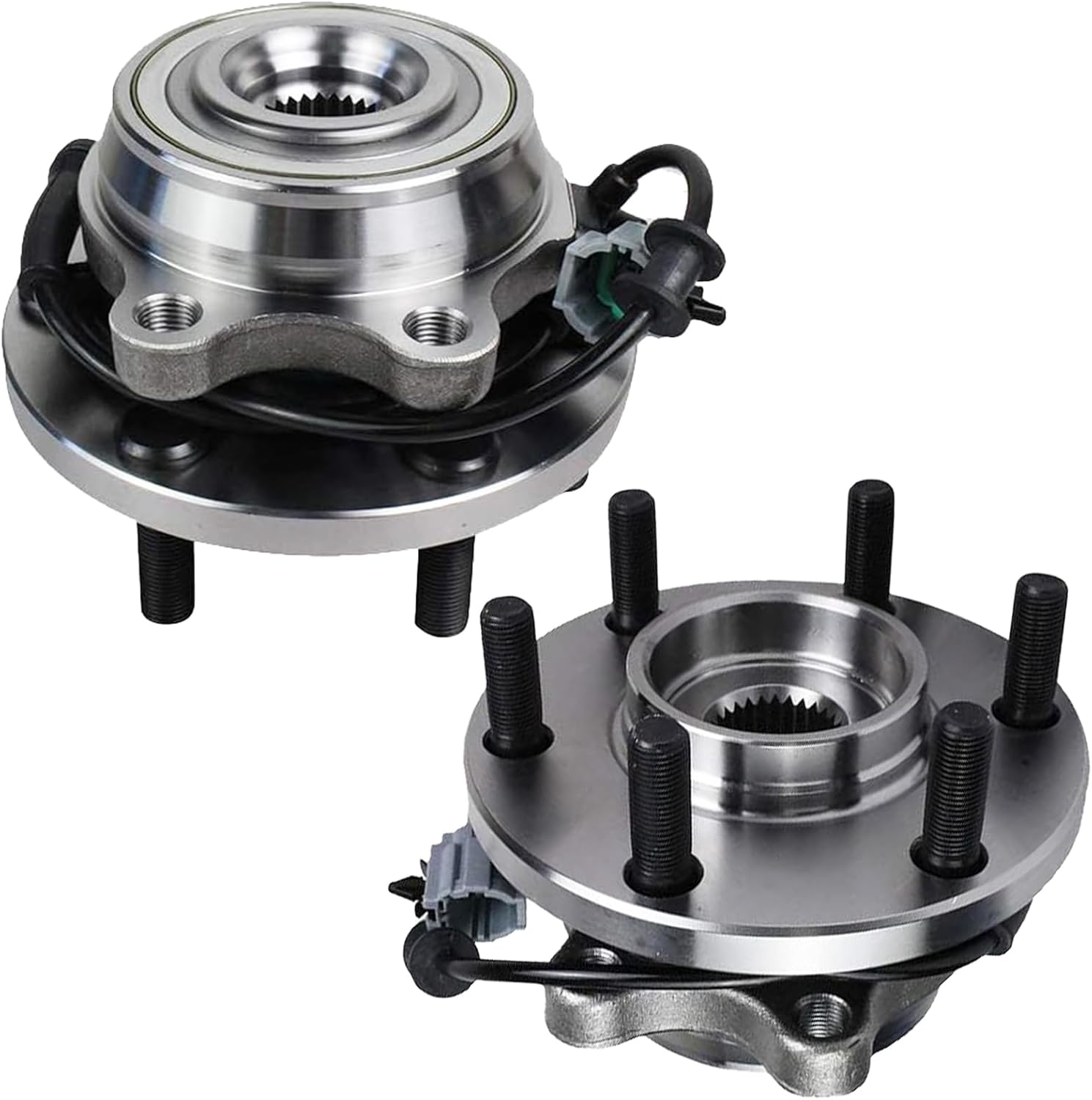 515065 Pair 2 Front Wheel Bearing and Hub Assembly for 4WD 2005-2025 Nissan Frontier, 2005-2012 Pathfinder, 2005-2015 Xterra, 2009-2012 Suzuki Equator