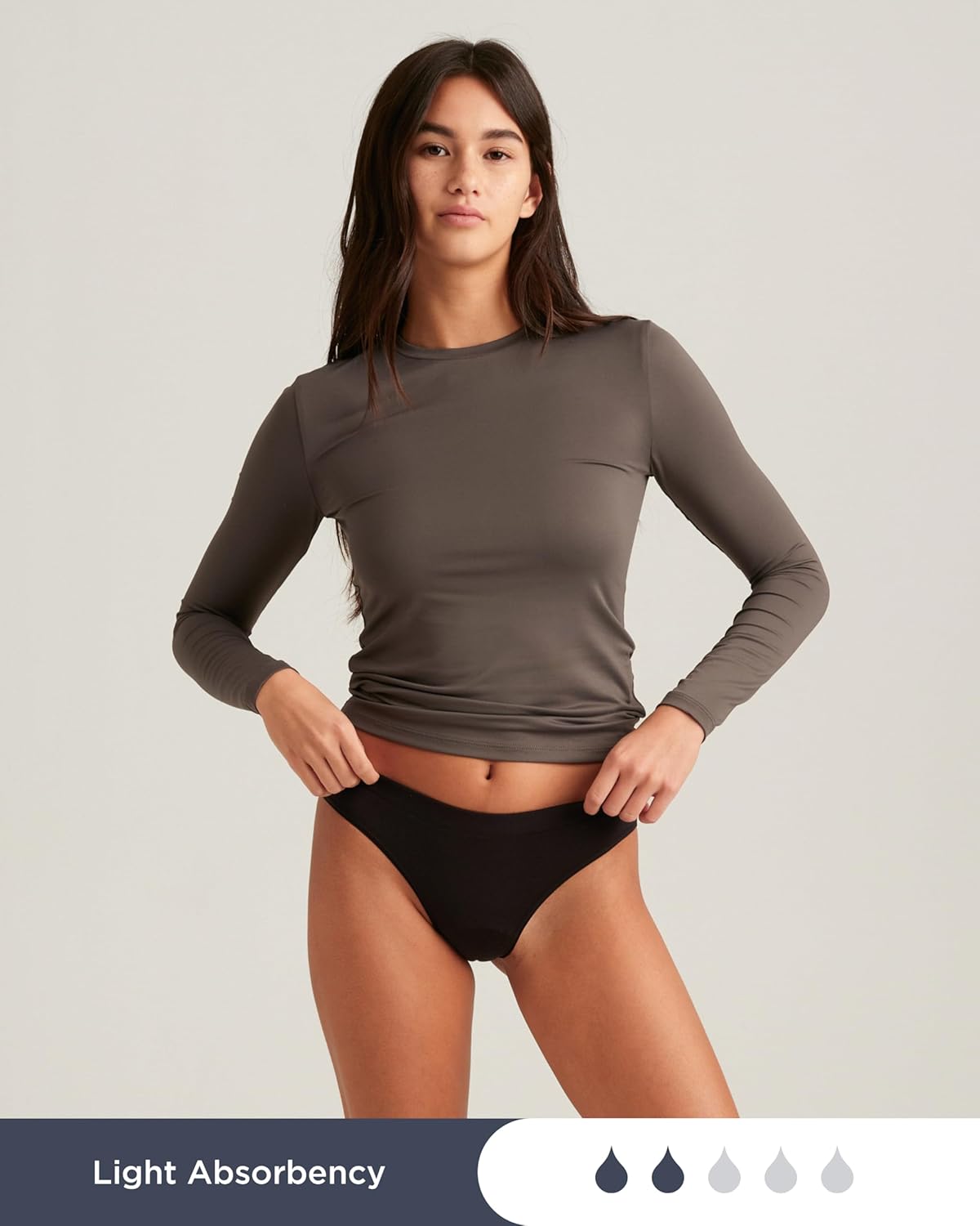 saalt Comfort Modal Thong Period Underwear - Light Absorbency - Keeps You Dry from All Leaks - Image 2