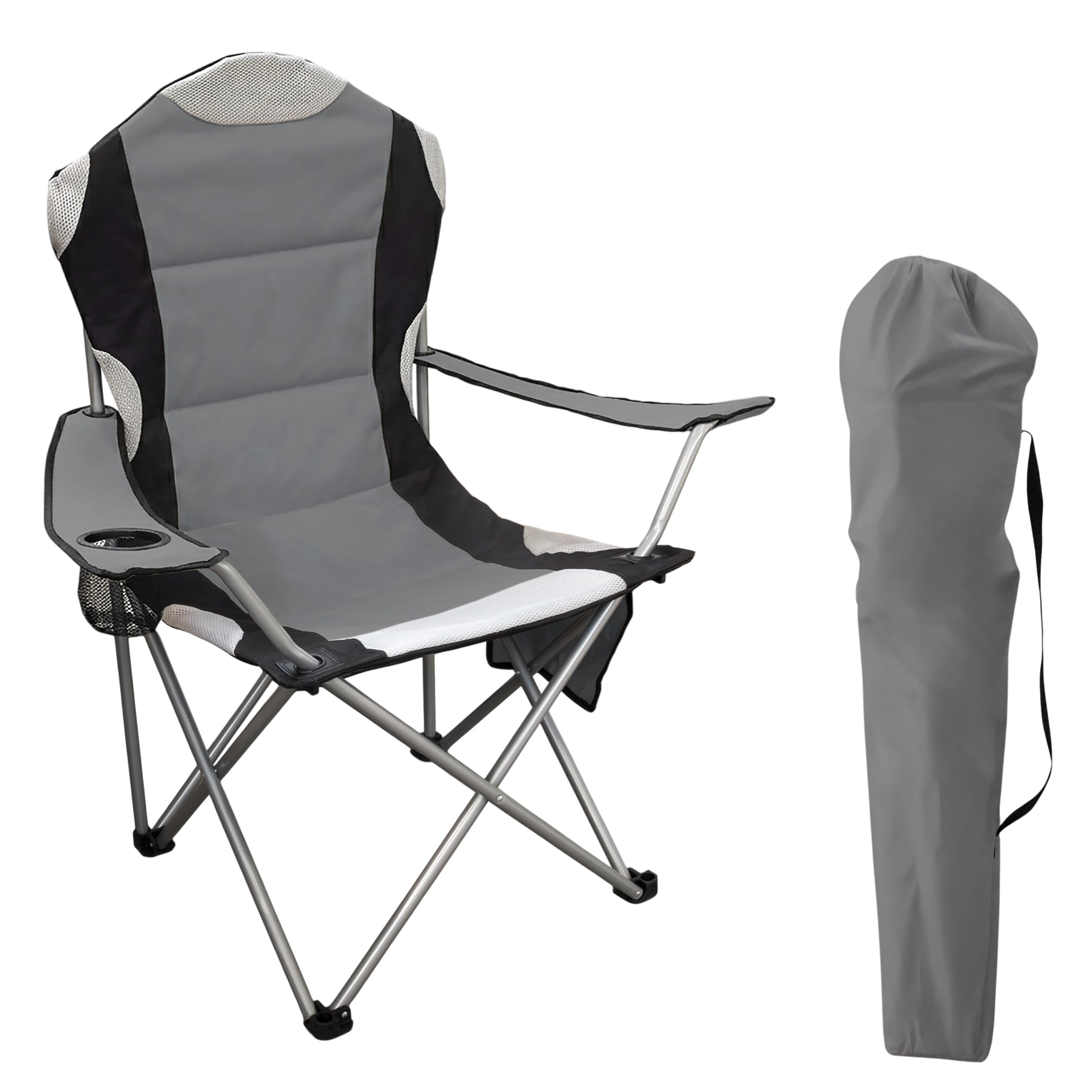 Spetebo XXL Campingstuhl Deluxe bis 150 Kg belastbar - extra breit, extra bequem, extra stabil!