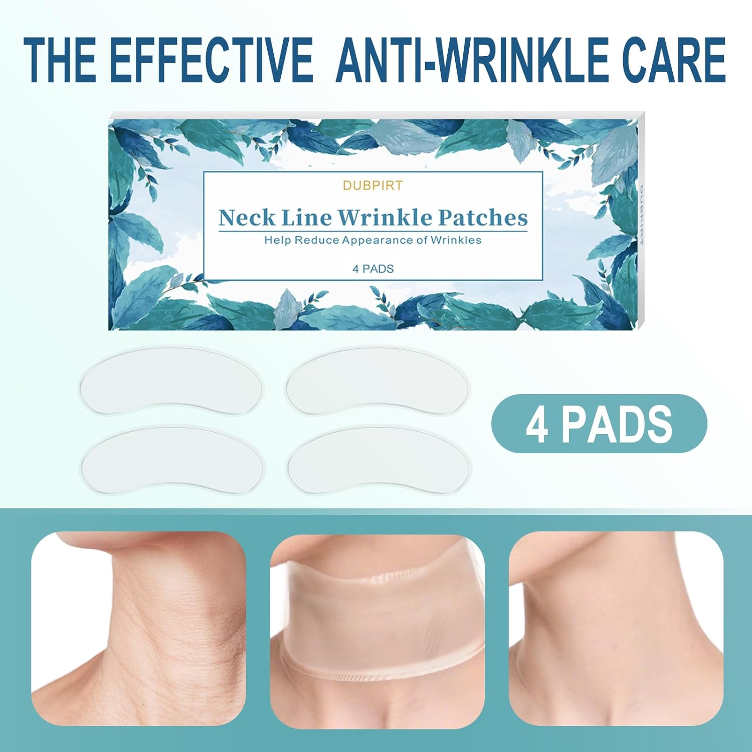 5 PCS Silicone Neck Wrinkle Patches - Reusable Overnight Anti-Wrinkle Patches, Anti Aging Silicone Wrinkles Patche for Skin Firming & Neck（2.5 Months Supply ）- Upgrad Version