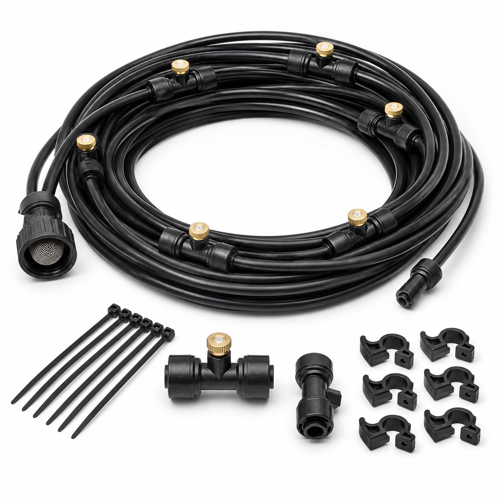 Impianto Irrigazione Giardino,Giardino Irrigazione Serras System,Kit Irrigazione Goccia Giardino,Leak-Proof And Rust-Proof,Wear-Resistant,Suitable for Patios And Potted Plants
