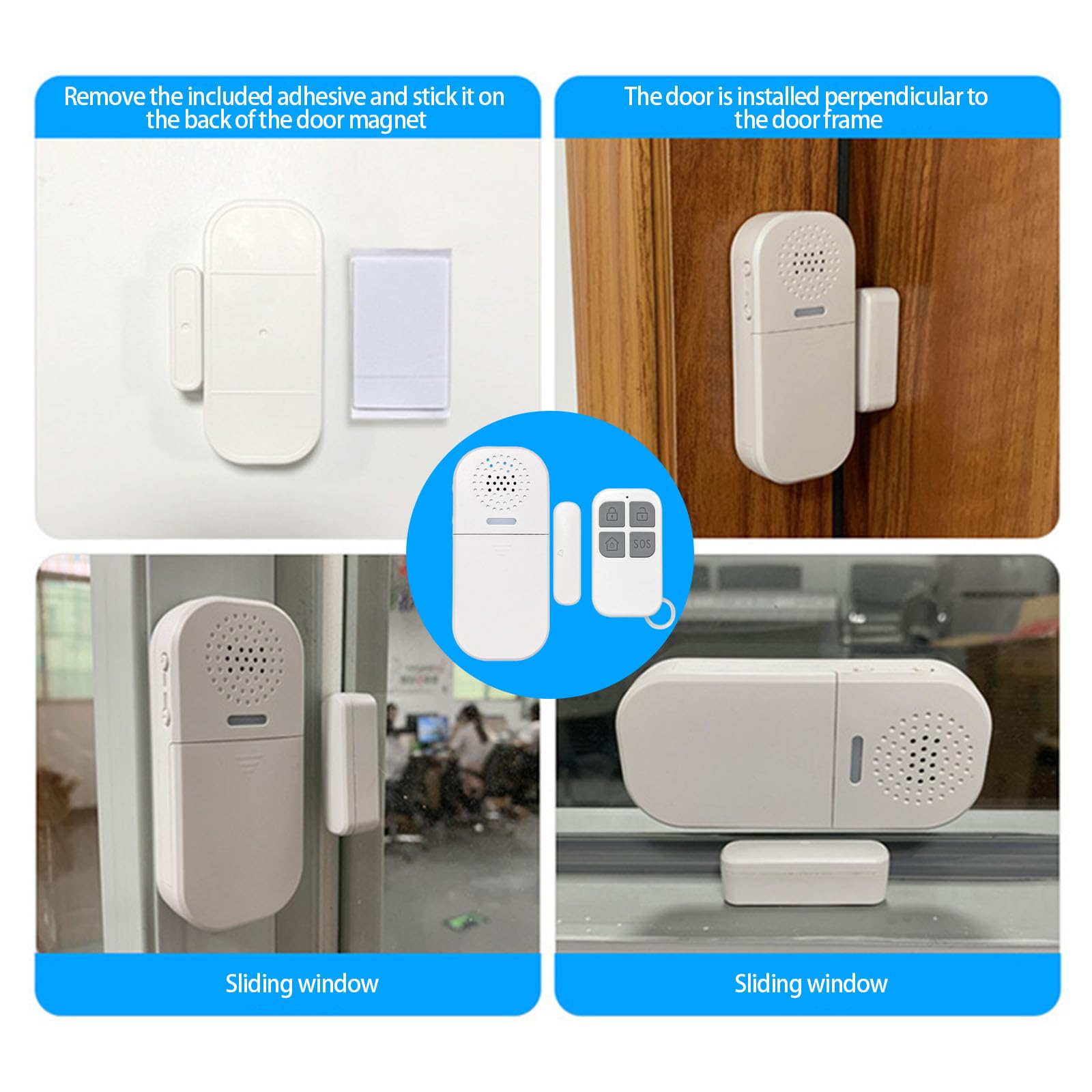 Allarme con sensori magnetici Intelligenti con Telecomando Regolabile Avviso da 130 per la Sicurezza delle finestre delle Porte I Bambini Anziani utilizzano l ' Allarme della Porta