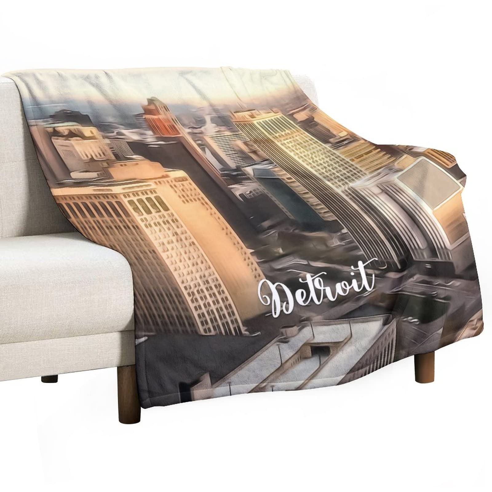 Couverture de canapé flanelle et literie personnalisée style Detroit