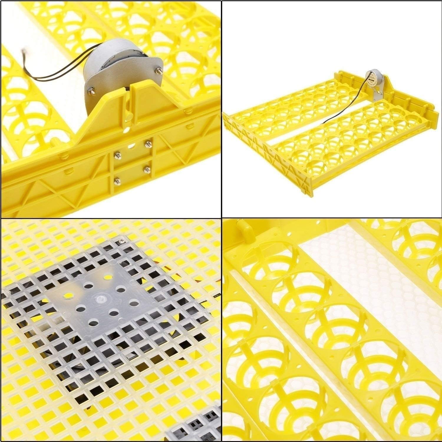 96 Egg Incubator Automatic Turning Poultry Hatcher Brooder Digital Temperature Humidity Control for Chicken Duck Bird Pigeon Farm