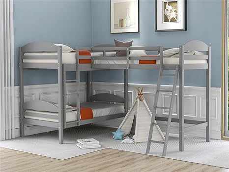 l shaped bunk beds amazon