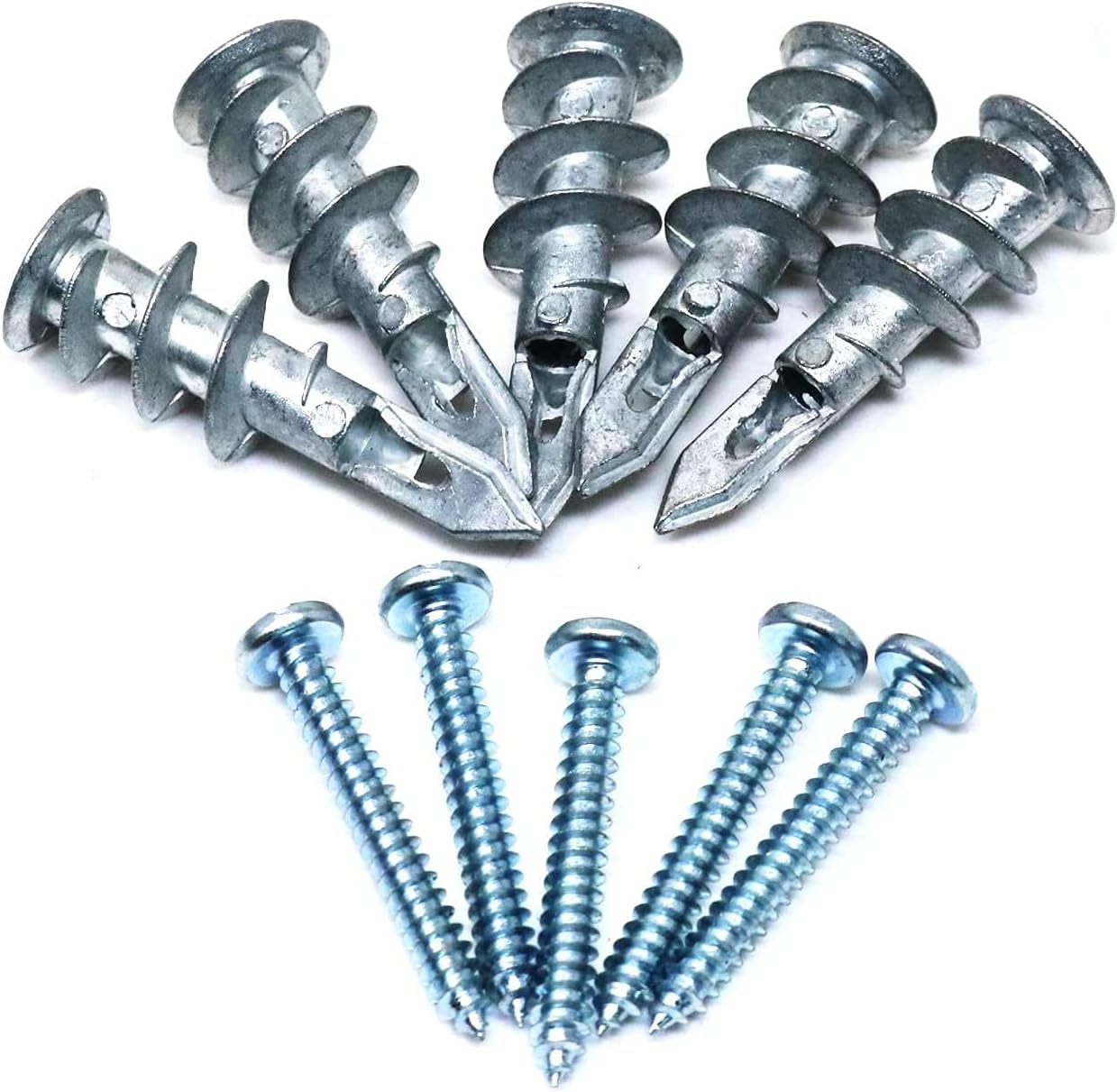 Stanz (tm) 100pcs Zinc Self Drilling Drywall Anchors with Tapping