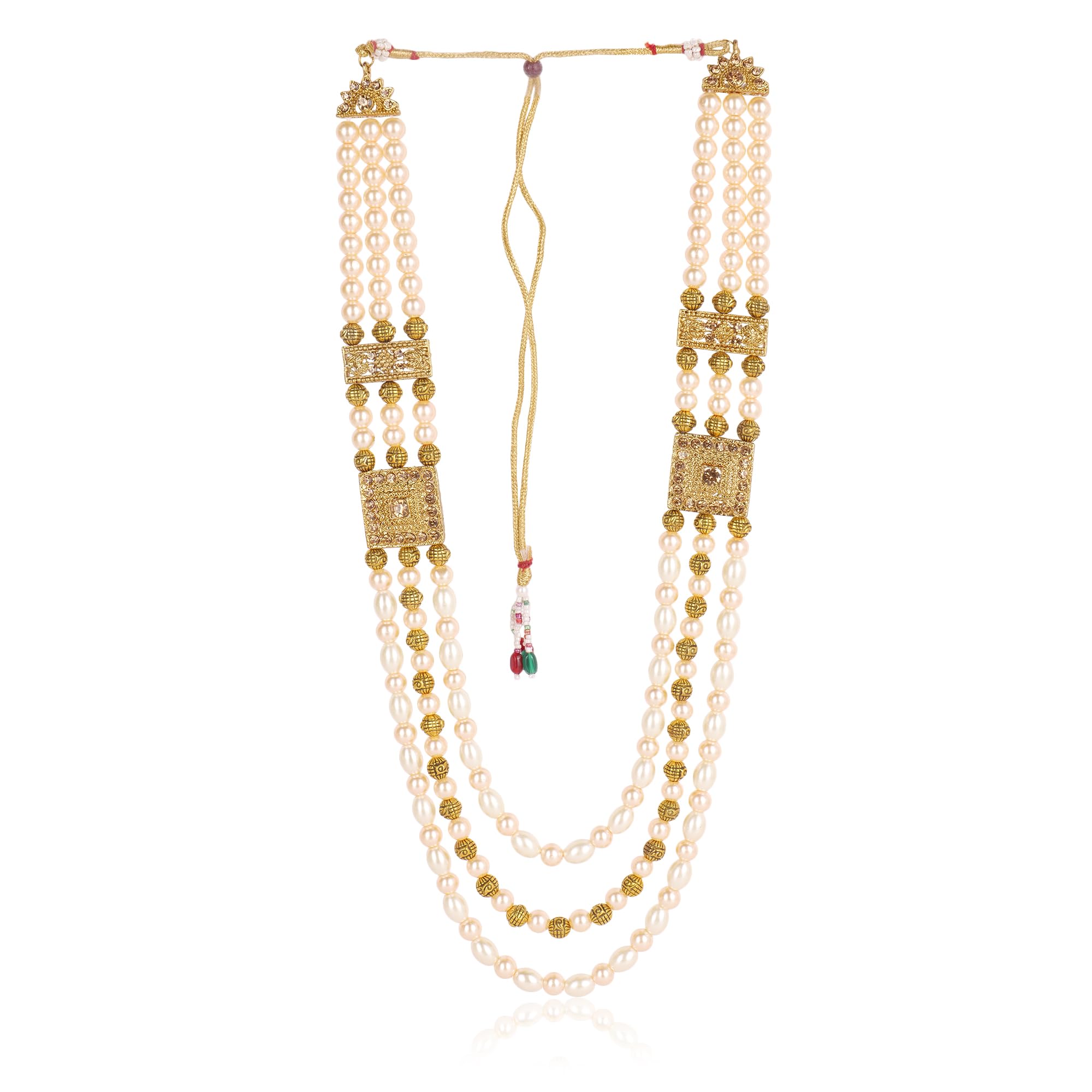 Jiyanshi Fashion pearl beads Dulha groom sherwani Necklace/Moti Mala for Men for wedding | Exquisite Groom Mala | Perfect for Grooms… (B0CFY2YV9C) Amazon Price History, Amazon Price Tracker