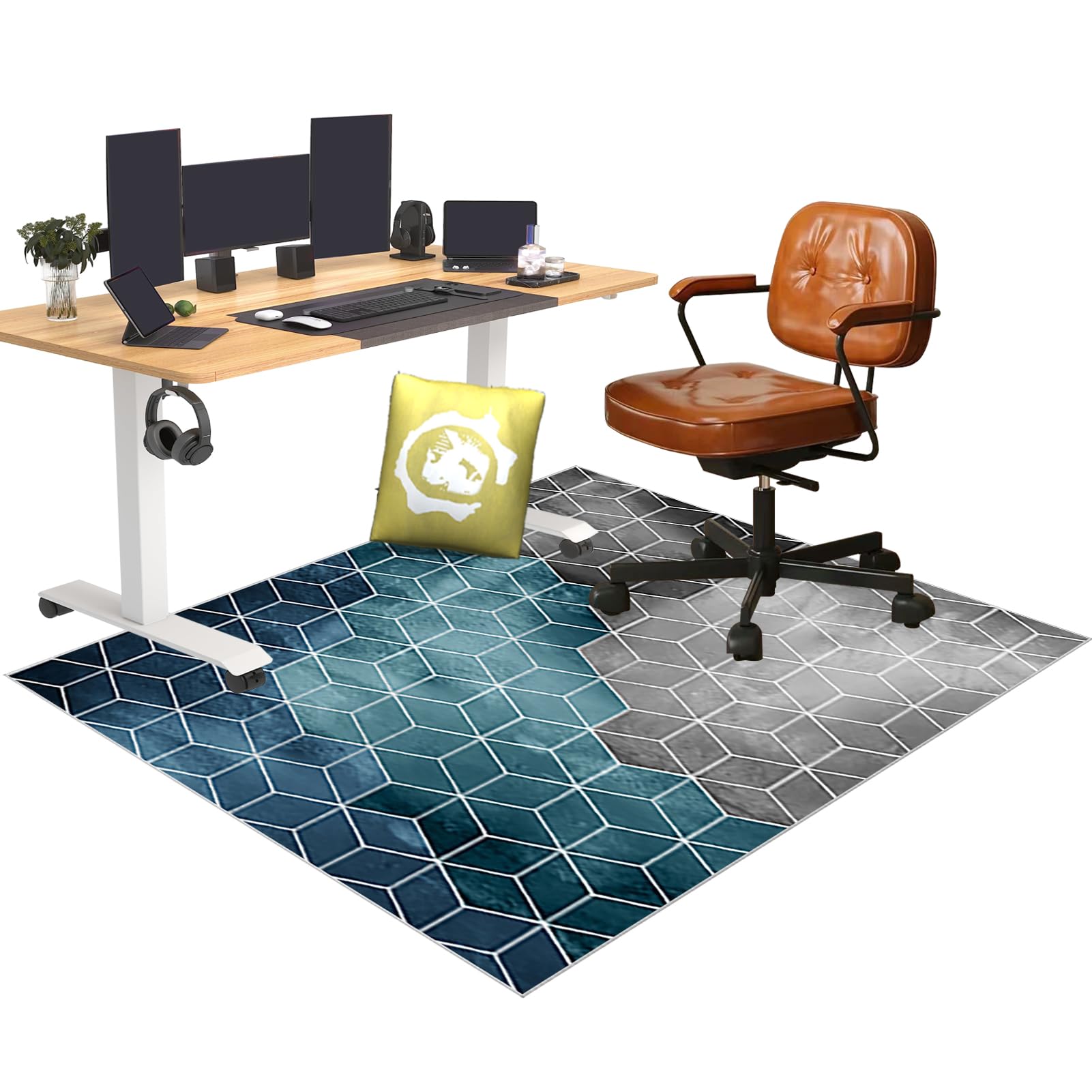 70 x 100 cm Protector Suelo Silla Ruedas Alfombra Silla Gaming Alfombra Oficina para Silla con Ruedas Antideslizante Alfombra Silla Escritorio Alfombra Protectora Suelo Silla Alfombra Gamer