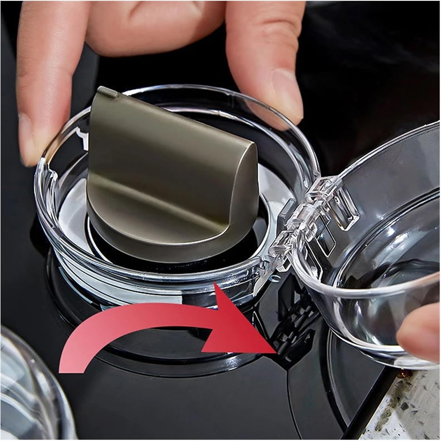 2/4/8 Pack Gas Stove Oven Knob Cover Padlock Cover Lock Protector Kitchen Safety Protection Switch(Transparent-8PCS)