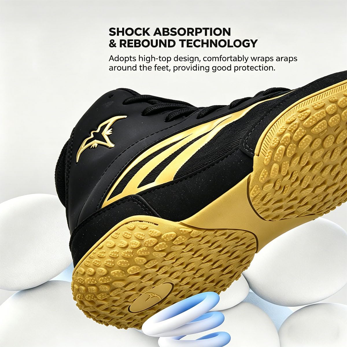 Zapatillas De Deporte De Boxeo para Hombre Zapatillas de Boxeo Entrenamiento de competición para Lucha Libre Sentadillas Artes Marciales