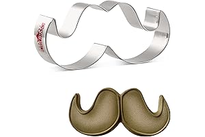 LILIAO Stainless Steel Mustache Cookie Cutter, 4.4 x 2.1 Inches