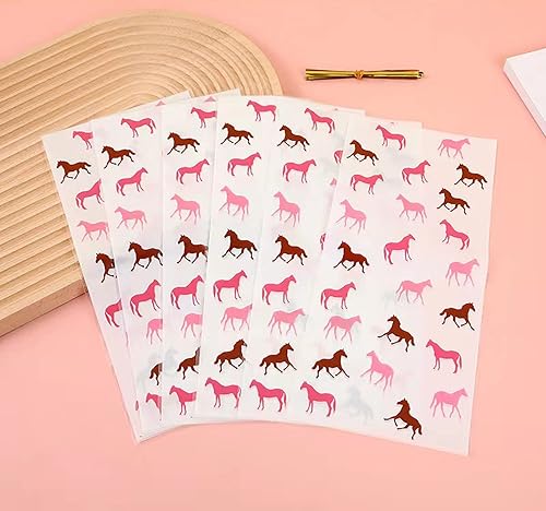 Miniatura 2 de 50 bolsas de golosinas rosas de caballo, bolsas de dulces de celofán para carreras de caballos, bolsas de almacenamiento de golosinas de plástico