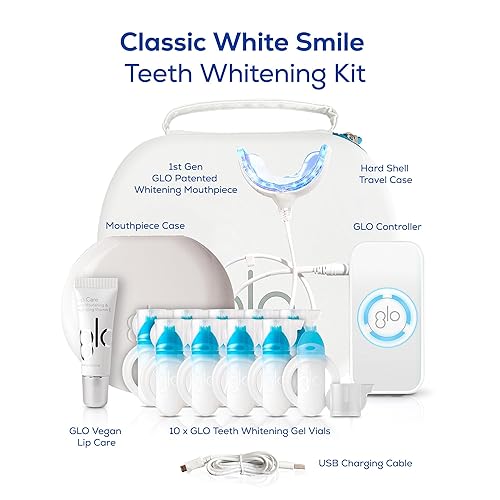 Miniatura 2 de GLO Science GLO Classic Brilliant - Kit de dispositivo de blanqueamiento dental con boquilla de calentamiento patentada y tecnología de luz LED azul