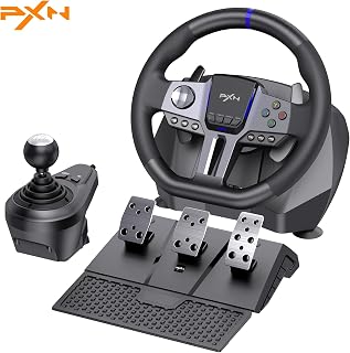PXN V9 Gen2 Racing Wheel with 270°/900° Steering, Force Feedback, Shifter & Hall Pedals for PC, PS4, Xbox One/Series X|S