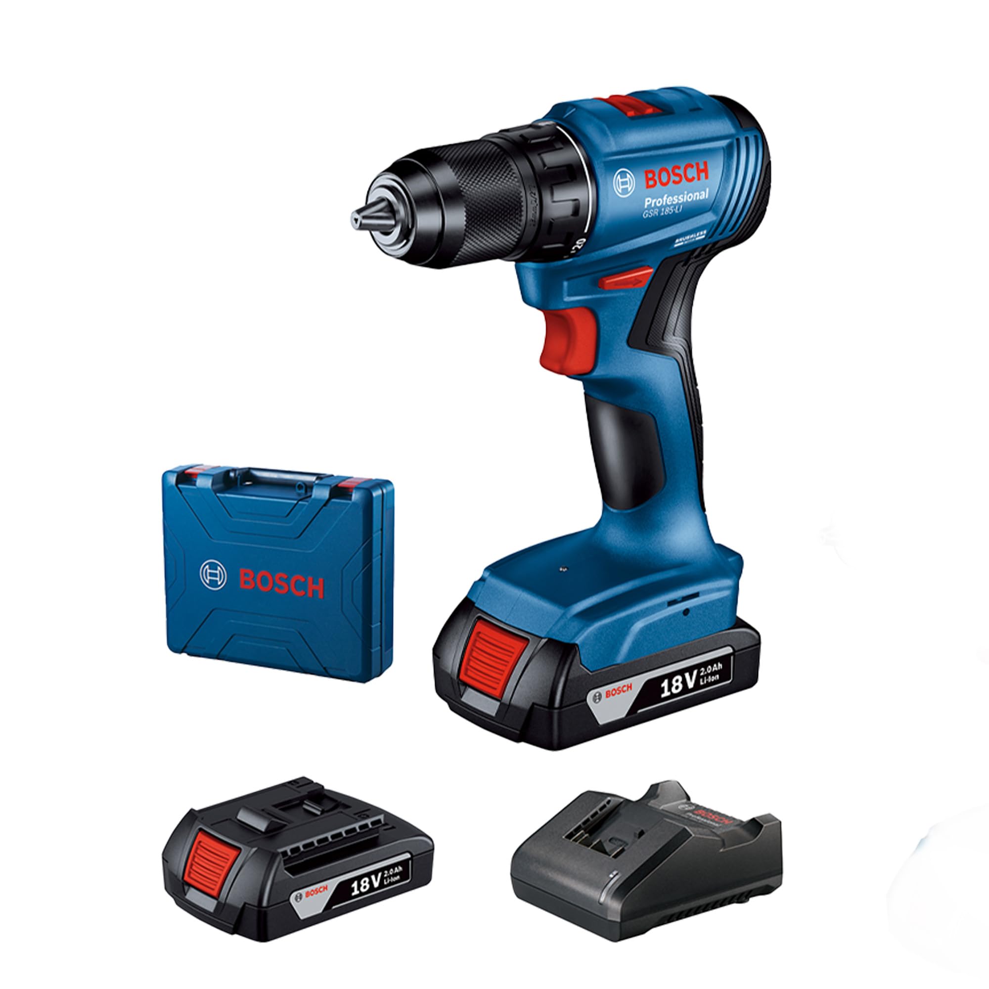 BOSCH GSR 185-Li Professional Kit | Brushless Motor | Speed (1st/2nd)- 0-500/0-1900 RPM | Chuck Size 13 mm | Manufacturing & Construction Use | 1 18V Battery & 1 charger Included| 1 Yr Warranty-image-31