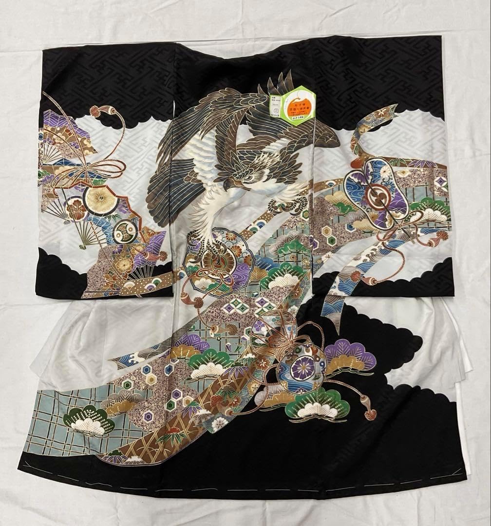 お宮参り　男の子　着物(長襦袢付) 掛け着　一つ身　【No.821】　新品 お宮参り 男の子 着物(長襦袢付) 掛け着 一つ身 No.821 袷（あわせ）お